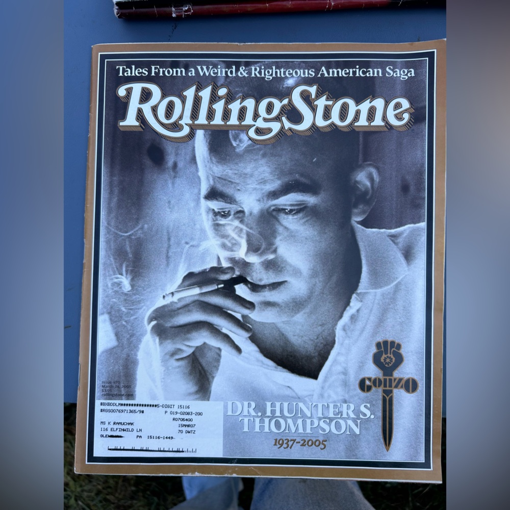 Hunter S Thompson Rolling Stone magazine